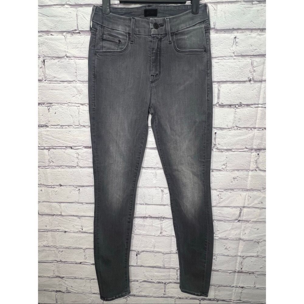 Mother Womens Dancing in the Moonlight Gray The Locker Skinny Jeans Size 25